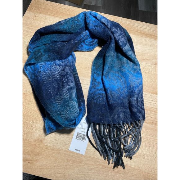 Cejon NWT Blue 100% Acrylic Italian Scarf, MSRP $36 - Picture 1 of 5